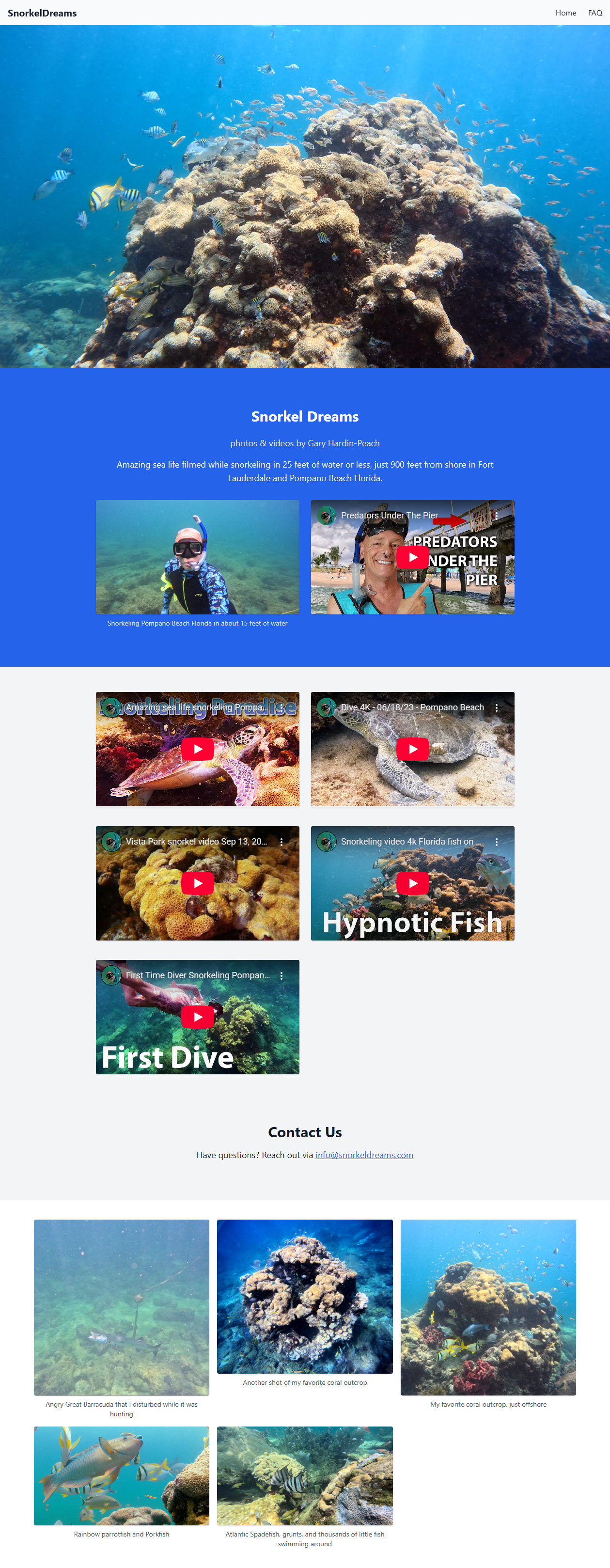 Snorkel Dreams — Underwater portfolio